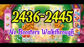No Boosters Challenge (Free Rewards Only) – Levels 2436-2445 💫 Gardenscapes #games #gaming #gameplay