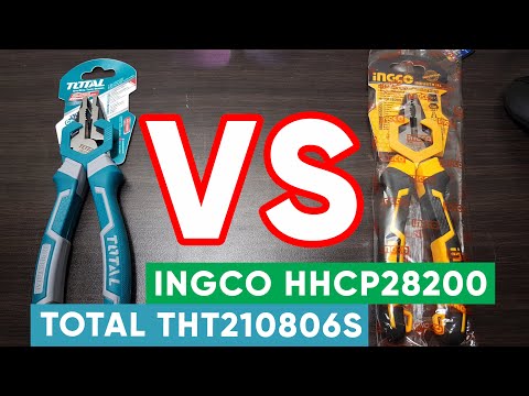 Two Best Budget Combination Pliers - Review Ingco 8 Inch High Leverage HHCP28200 vs Total THT210806S