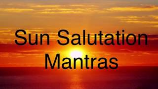 Sun salutation Mantras( One Complete Round)