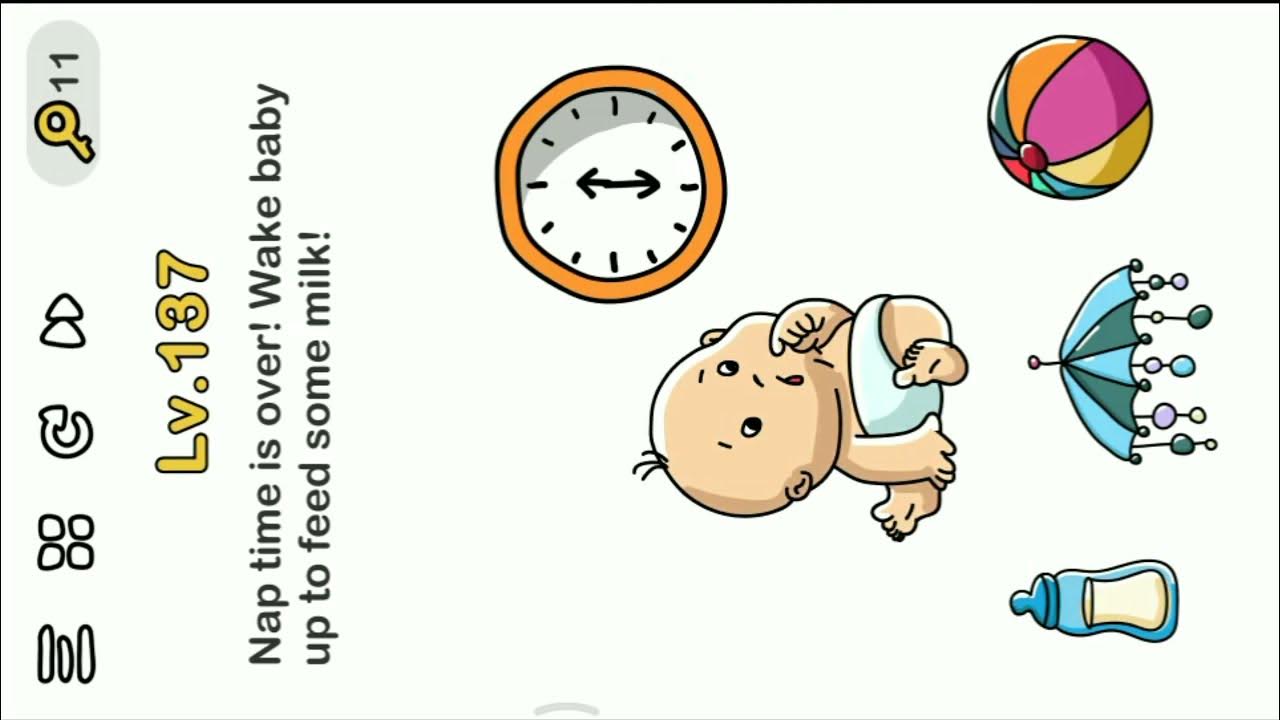Brain Out Level 140 Nap Time Is Over! Wake Baby Up To Feed Some Milk