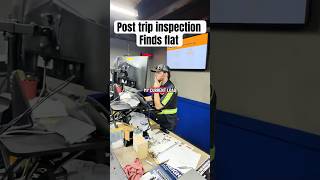 A post trip inspection sets you up for a successful pretrip the next day 💯 #truckdriver #trucking