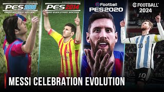 Messi Celebration Evolution In PES | 2008 -2024 |