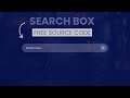 How To Make A Search Bar Using HTML And CSS In 5 Just Minutes