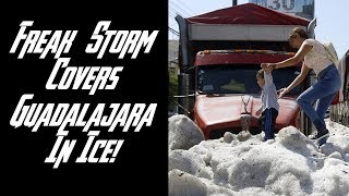 Freak Storm Covers Guadalajara In Ice