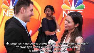 Miranda Cosgrove at the NBC Upfront with BTVRtv's Arthur Kade (рус субтитры)