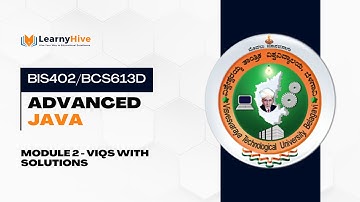 ADVANCED JAVA (BIS402 / BCS613D) - Module 2 - VIQs with Solutions - VTU Exam Preparation
