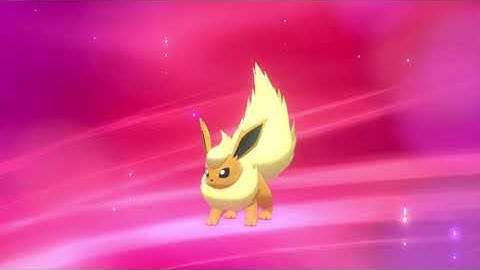 Evolving shiny Eevee into flareon