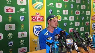 Quinton de kock chats to the media ...