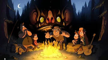 Gravity falls intro, but every time Dipper or Mabel are on screen it slows down and is louder
