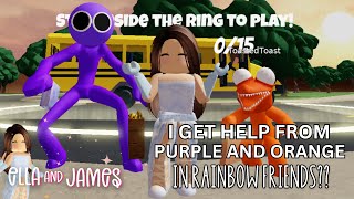 I play rainbow friends with PURPLE and ORANGE??? Roblox Gameplay