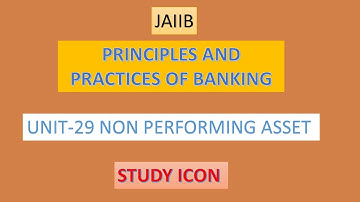 Unit-29 NPA (NON PERFORMANING ASSET)