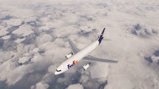 FedEX A300-600F landing in Japan Bad weather