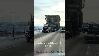 💪ALBERTA TRANSPORTING Huge Komatsu Machine (Trucking) #shorts