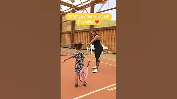 Serena Williams And Her Daughter Olympia Playing Tennis 🎾