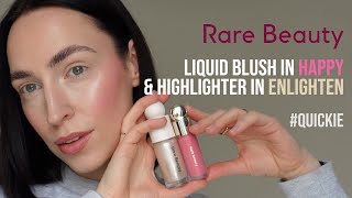 RARE BEAUTY Blush in Happy and Enlighten highlighter | #QUICKIE screenshot 5