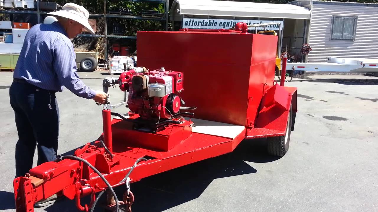 500 Gallon Towable Water Tank w/Wajax Fire Pump YouTube