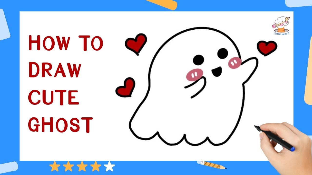 How to Draw Cute Ghost | Cute Easy Drawing Tutorial Step By Step - YouTube