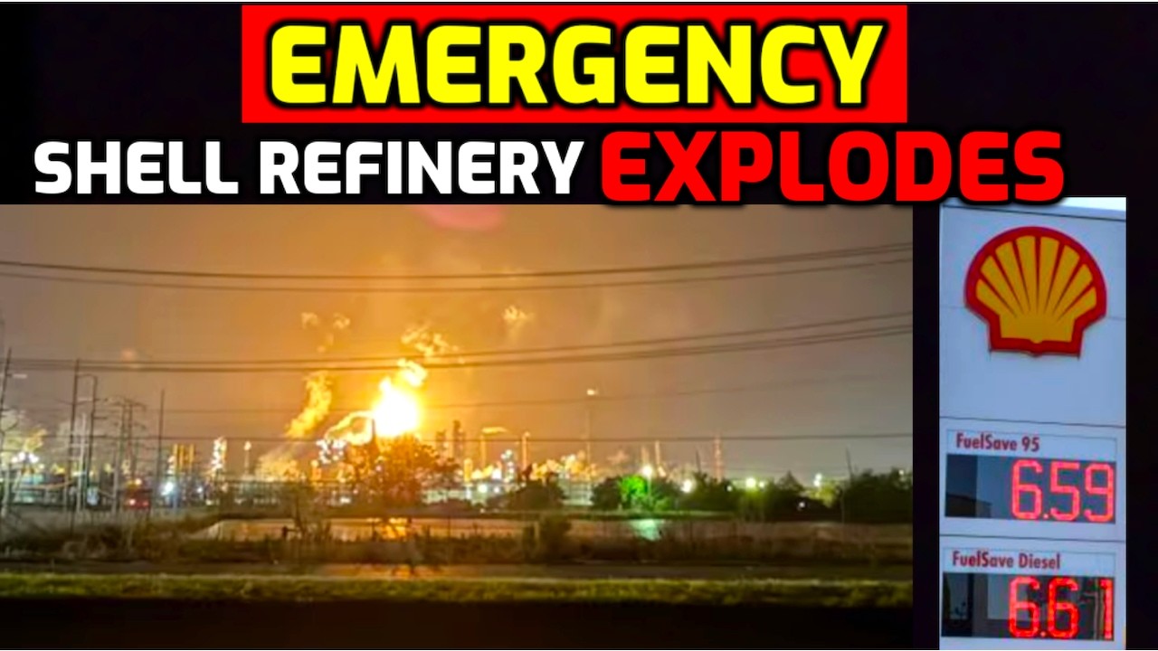 Shell Mds Explosion ⚠️ Shell Refinery just Exploded - 250,000 Barrels per Day & Drone ...