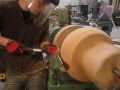 Turning Large Pedestal at Classic Woodworks Turning Large Pedestal at Classic Woodworks