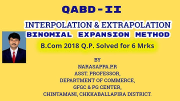 #Binomial_Expansion_Method #Interpolation #2018_6_Marks_problem_Solved