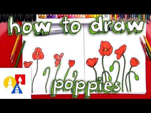 Video: How To Draw A Poppy