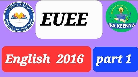 English EUEE 2016 part 1