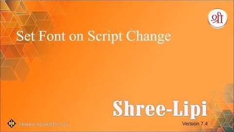 Set Font on Script Change