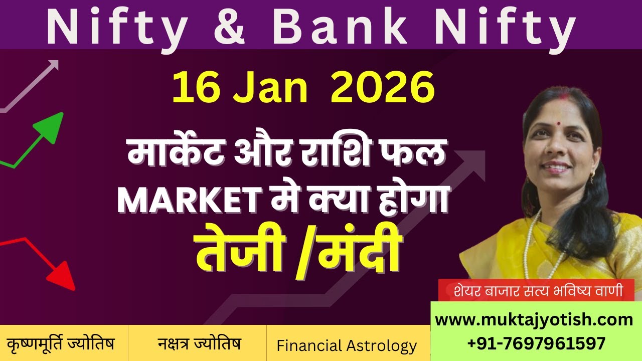Nifty /Banknifty  astrology Prediction |16Jan 2026 , Financial  Astrology & राशिफल