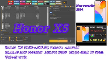Honor X5 ( VNA-Lx2) frp bypass from Unlock Tool android 11,12,13,  made hood 2024 Easy way ✔️