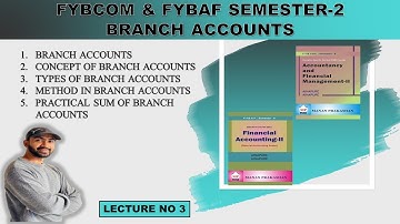 Fybcom Branch Account Basic Concept | FYBCOM,FYBAF Sem - 2 | Financial Accounting | Siraj Shaikh