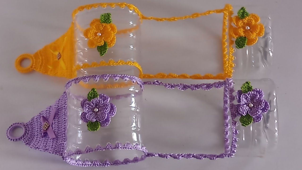 PORTA PAPEL HIGIÊNICO DE CROCHÊ RECICLADO | PASSO A PASSO - Valdenete crochê artes e reciclagem
