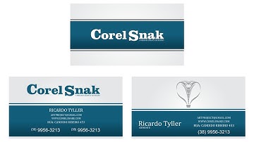 CURSO COREL DRAW // COMO CRIAR UM CARTAO DE VISITA ( COREL SNAKE )