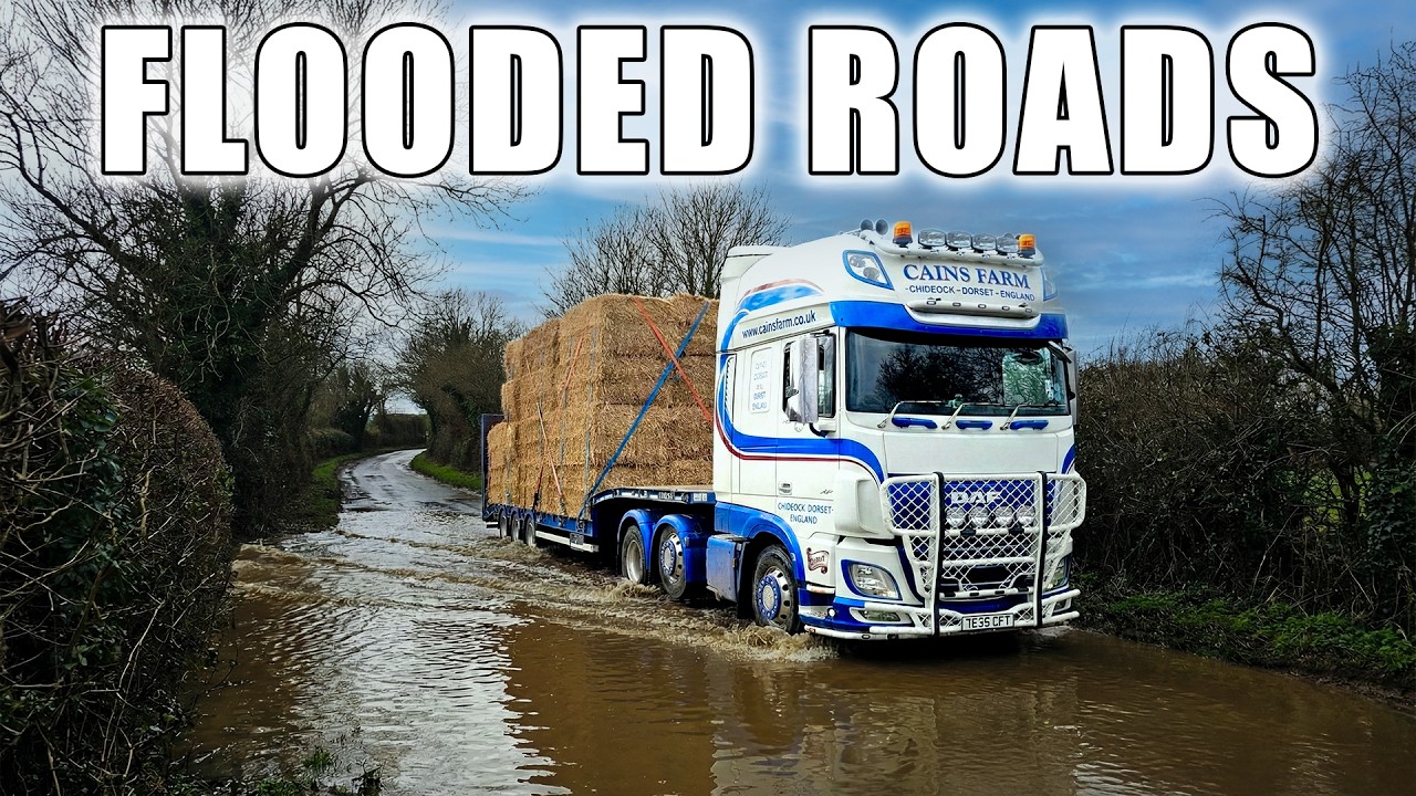 UK FLOOD CHAOS! 44 Ton Truck vs. Underwater Roads