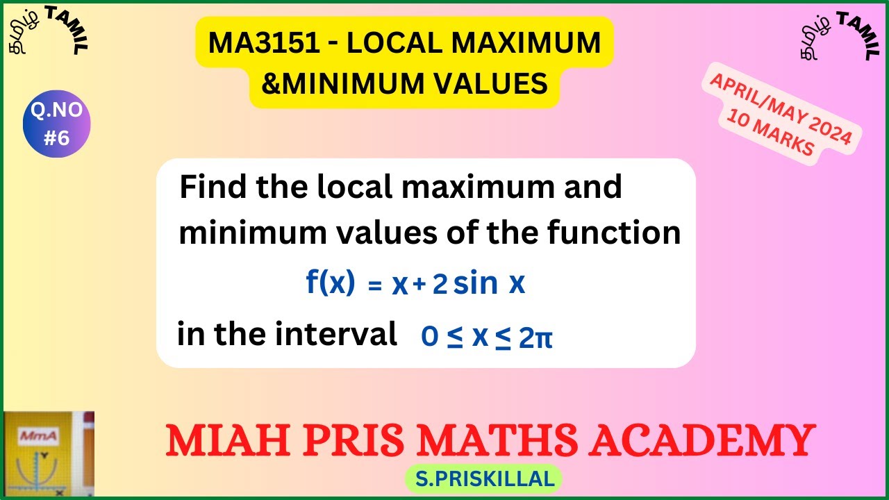 Find The Local Max Mini Values Of F x x 2sinx MA3151 Maxima find-the-local-max-mini-values-of-f-x-x-2sinx-ma3151-maxima