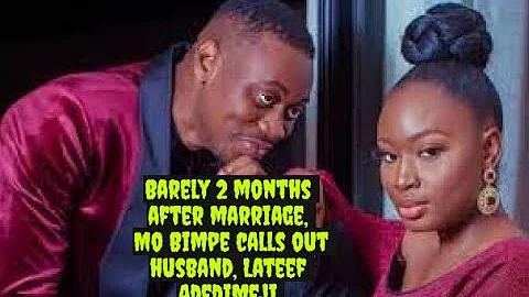 Barely 2 months after marriage, Mo Bimpe calls out husband, Lateef Adedimeji