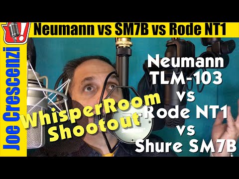 Neumann TLM 103 vs Shure SM7B vs Rode NT1 in WhisperRoom VoiceOver Booth + Zoom h6