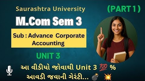🎓Advance Corporate Accounting – Unit 3: Earnings Per Share (EPS) Part :1 | Saurashtra University