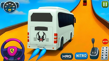 Crazy Bus Mega Ramp Impossible Racing - Bus Stunts Ultimate Tracks - Android gameplay