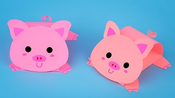 How to make paper pig | DIY Easy paper craft | Tutorial