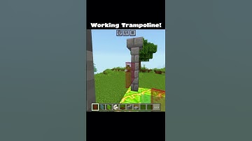 Working Trampoline in minecraft💯||#shorts #minecraft