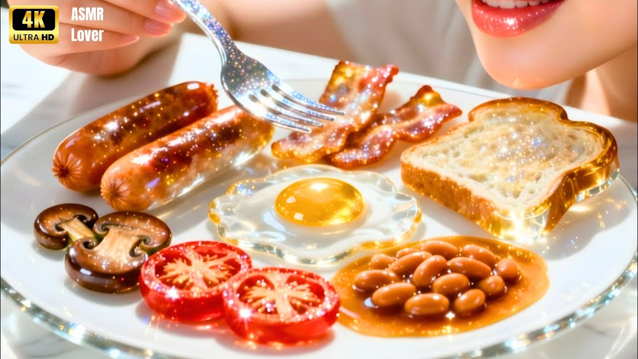 UK’s Iconic Full English Breakfast… But Completely Out of GLASS😳 (ASMRLover)
