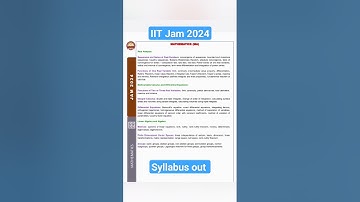 IIT Jam 2024 Mathmatics syllabus out ! ❤️|| iit jam 2024 preparation 🔥