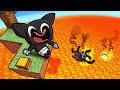 Volcano Skyblock with...Baby Cartoon Cat & Cartoon Dog! (Minecraft)