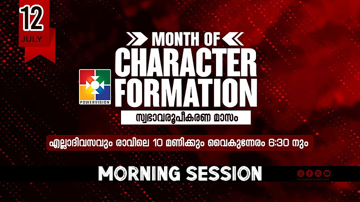 Month of Character Formation | Morning Session | 12.07.2025 | Live @powervisiontv