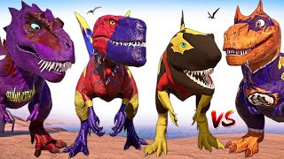 CYCLOPS SHARKZILLA & V-REX vs Spinosaurus & Godzilla T-REX Dinosaurs Battle Jurassic World Evolution