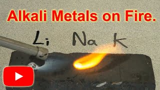 Alkali Metals and Oxygen. See what happens when I burn alkali metals such as lithium and sodium.