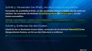 Wie man einen bestimmten Knoten aus einem XMLDocument mit XPath in .NET entfernt