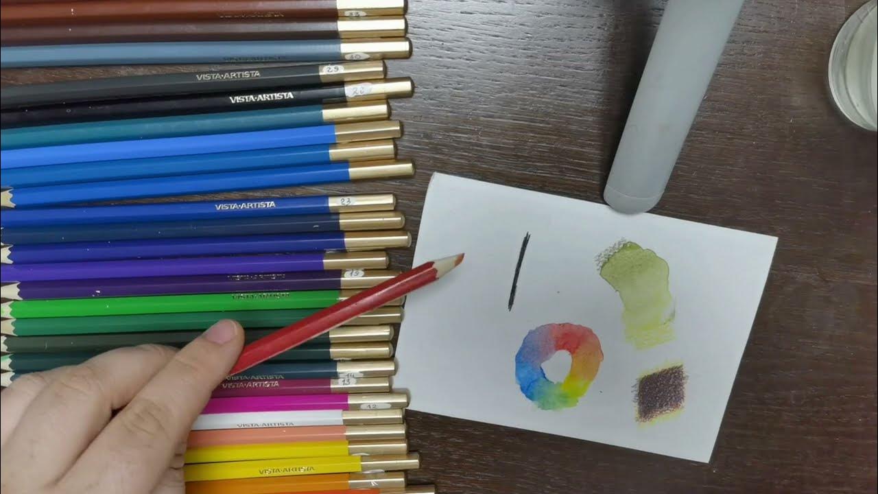 Акварельные карандаши Vista Artista extra fine. Обзор. - YouTube