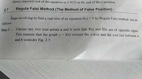 Regula Falsi Method