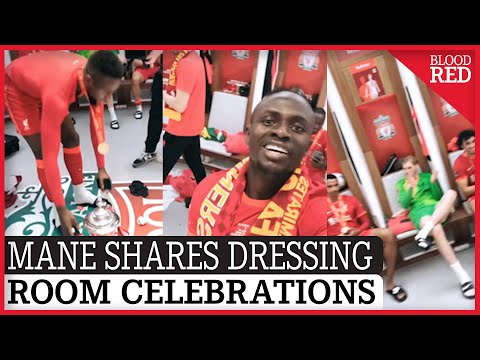 Sadio Mane Shares Liverpool Dressing Room Celebrations After FA Cup Win